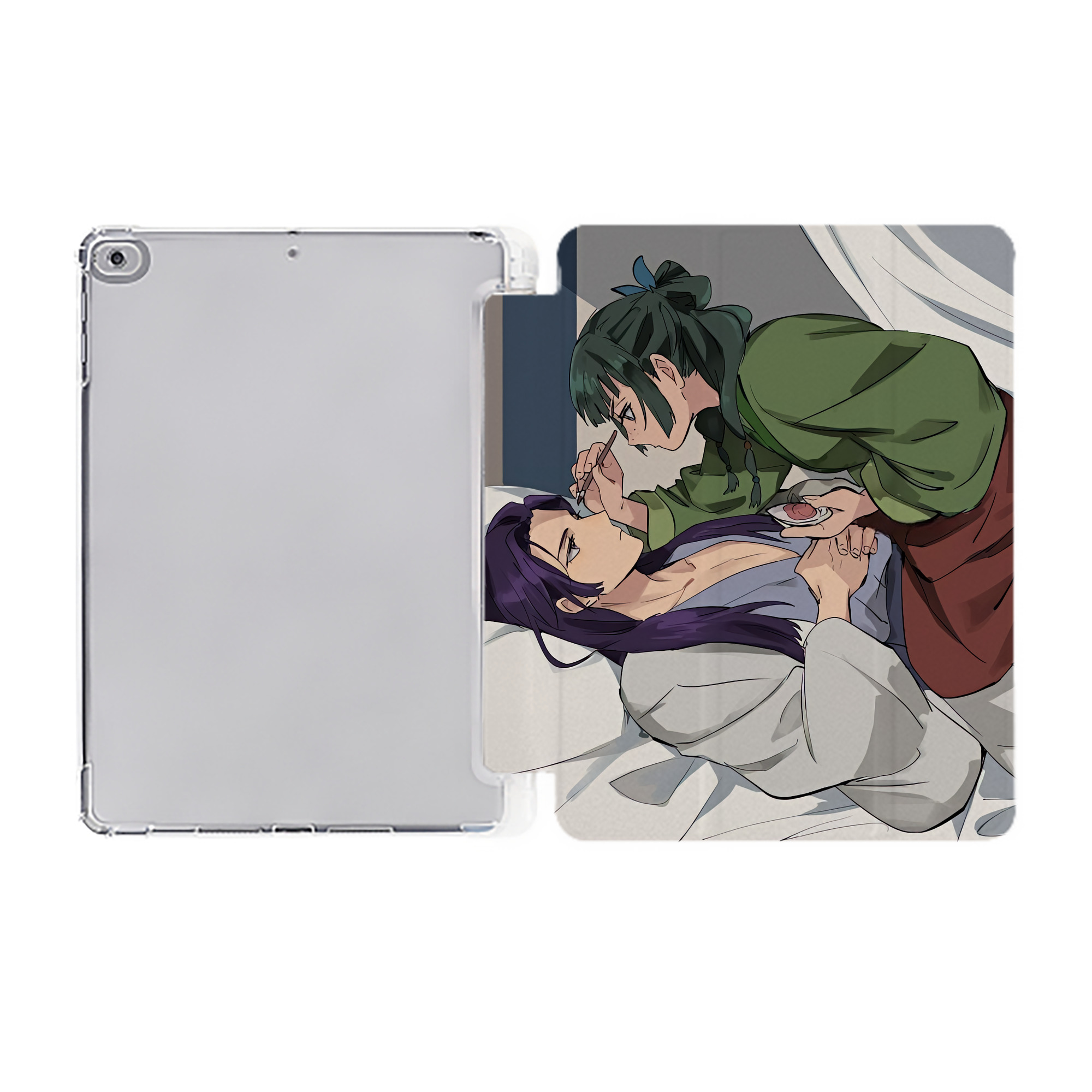 （画像用） 薬屋のひとりごと The Apothecary Diaries IPad ケース ペン収納付き 三つ折りスタンド PUレザー×シリコン 対応機種9.5/10.5/10.9インチ